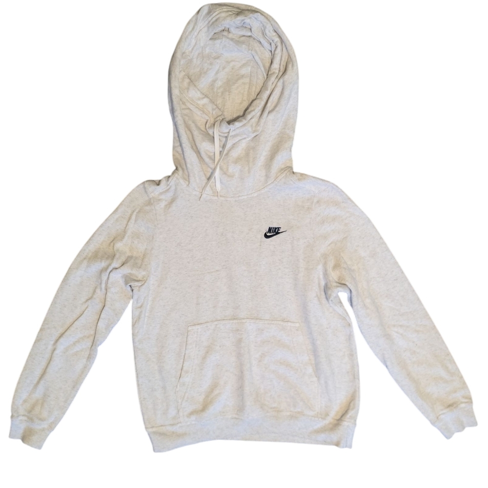 Nike‎ Heather Gray Hoodie with Black Logo Medium